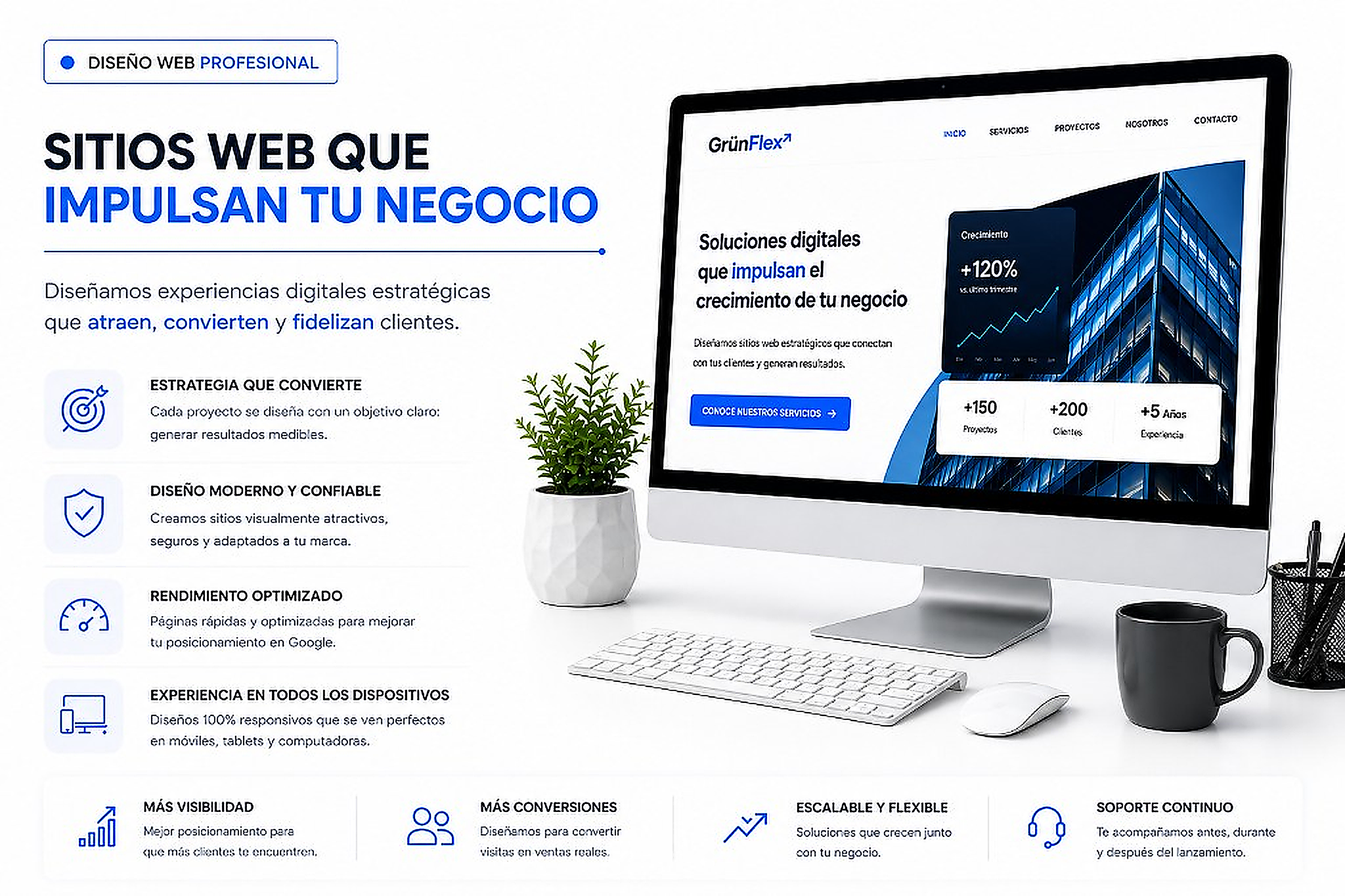 GrünFlex: diseño web profesional, sitios que impulsan tu negocio
