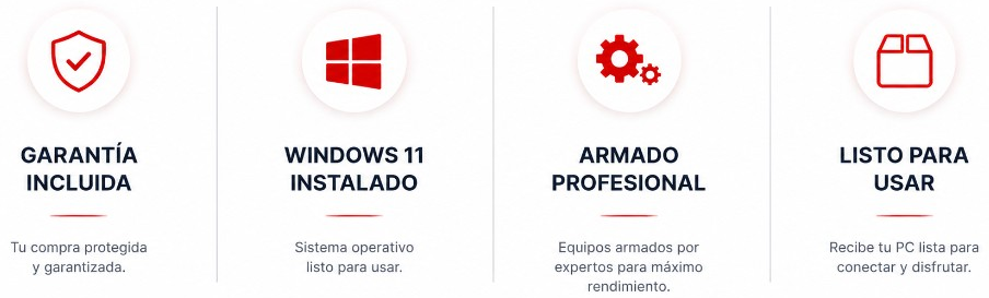 Garantía incluida, Windows 11 instalado, armado profesional y listo para usar